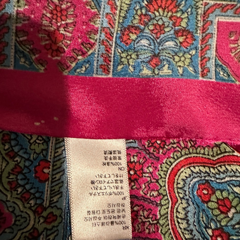 Silk scarf- small white paint drop on it- 100% polyester. Must sell! - Picture 7 of 10